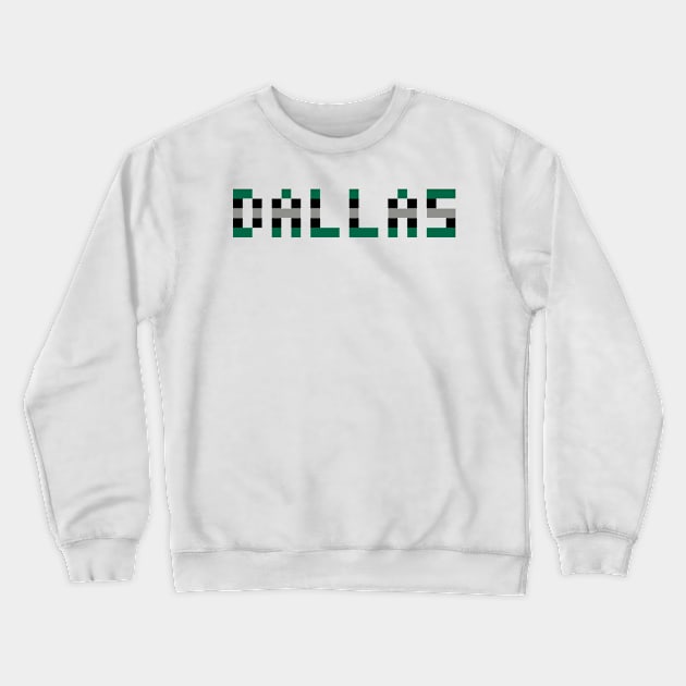 Pixel Hockey City Dallas 2017 Crewneck Sweatshirt by gkillerb